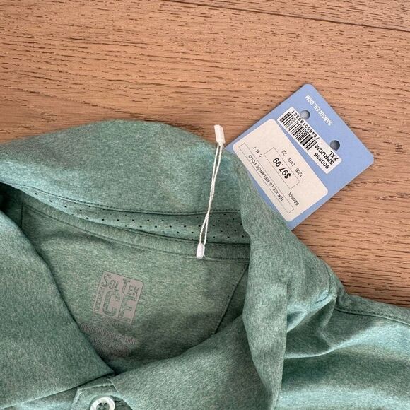 Men's Soltek Ice Long Sleeve Heather Polo size xxl - Picture 3 of 5